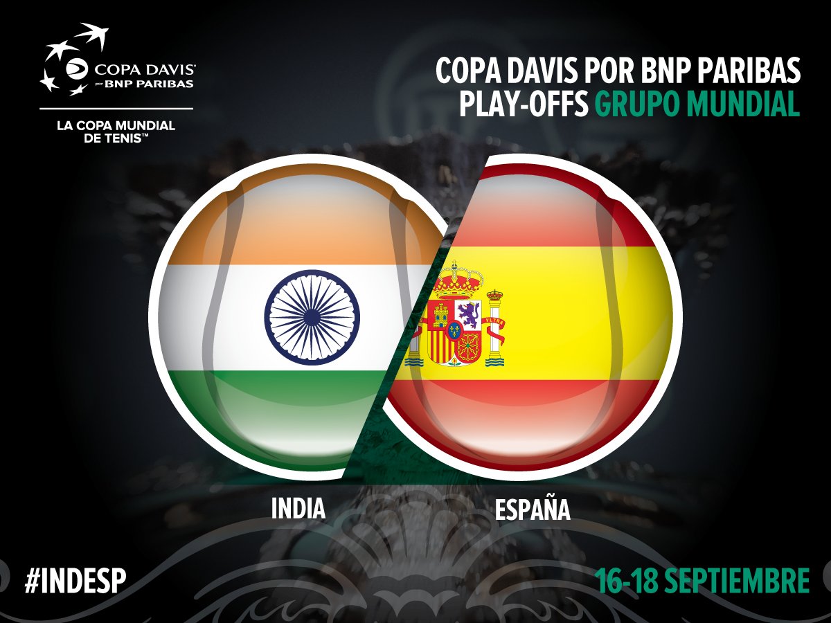 SORTEO: India se enfrentará a España en India (16-18 Sep) #CopaDavis