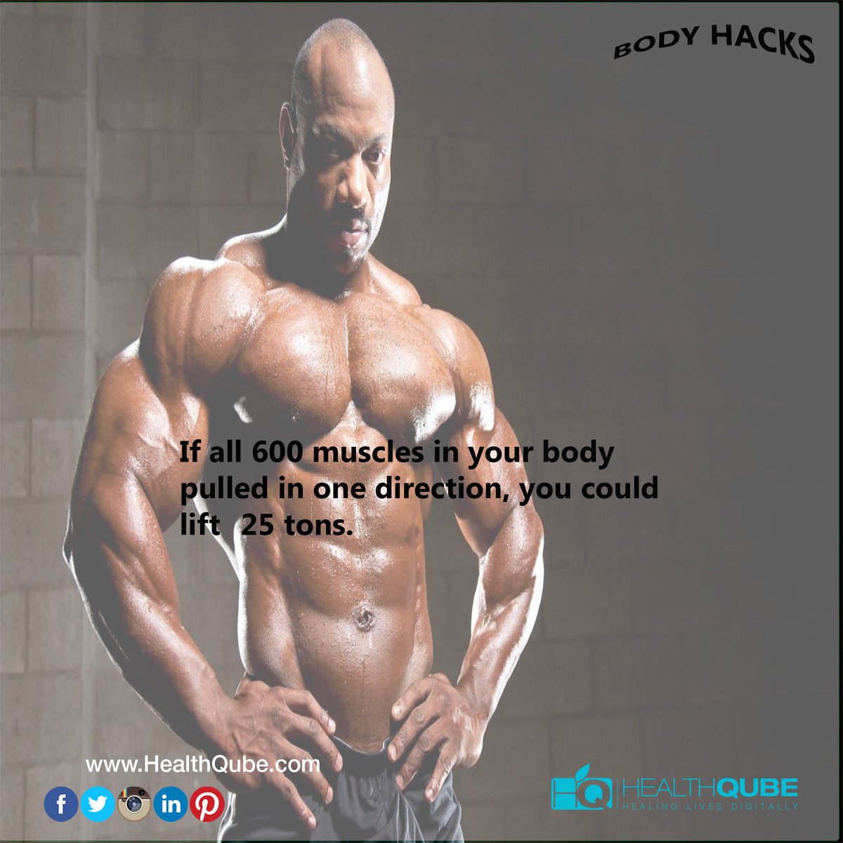 HealthQube's tweet photo. BODY HACKS

#HealthQube #Twitter #Muscles #25Tons #Healthyfacts #Workout #StayFit https://t.co/LURPgy9x0k