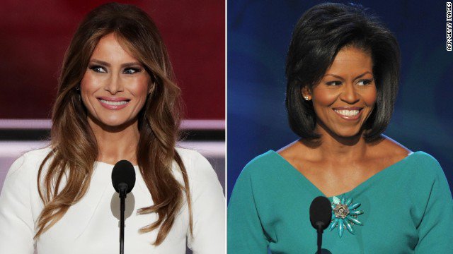 Part of Melania Trump speech plagiarized from Michelle Obama’s. Watch them side-by-side. 
cnn.it/29UIjPL