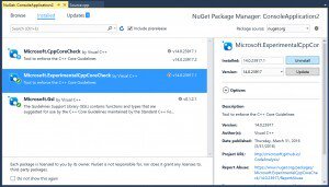 vernonemrit's tweet image. RT techjunkiejh:C++ Core Guidelines Checkers are now in a single #NuGet package buff.ly/29vVZSL #cplusplu…