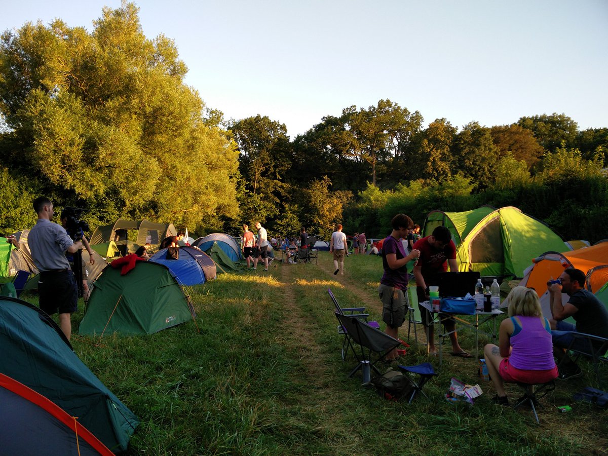 TeamPvE2016's tweet photo. Made it to Heidelberg, had a a nice camp out. Brandon nearly pulled a tree down on top of himself, how fun! https://t.co/lLzNlINlRf