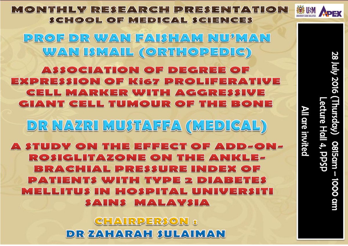 medicalusm's tweet photo. Monthly Research Presentation ( 28 July 2016 ) https://t.co/4TGtYerHD5 https://t.co/h6bLFuZmtm