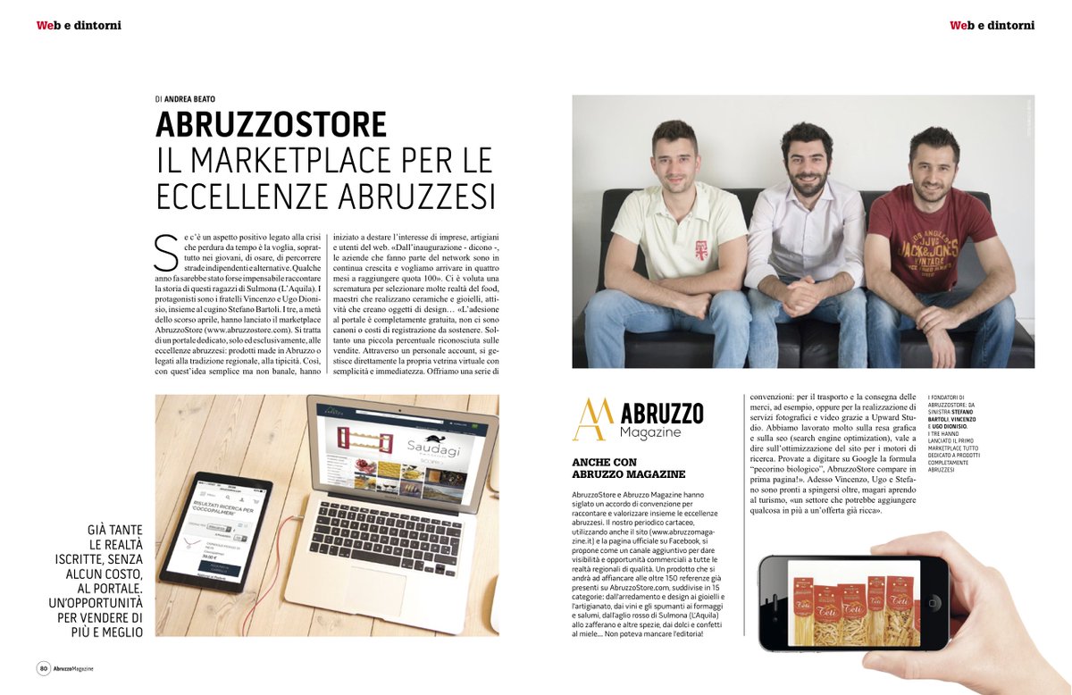AbruzzoStore's tweet photo. Grazie ad Abruzzo Magazine e a tutti voi che ci sostenete ogni giorno #Abruzzo #News #Food #Chef #startup #sulmona https://t.co/HJruwfPjQc