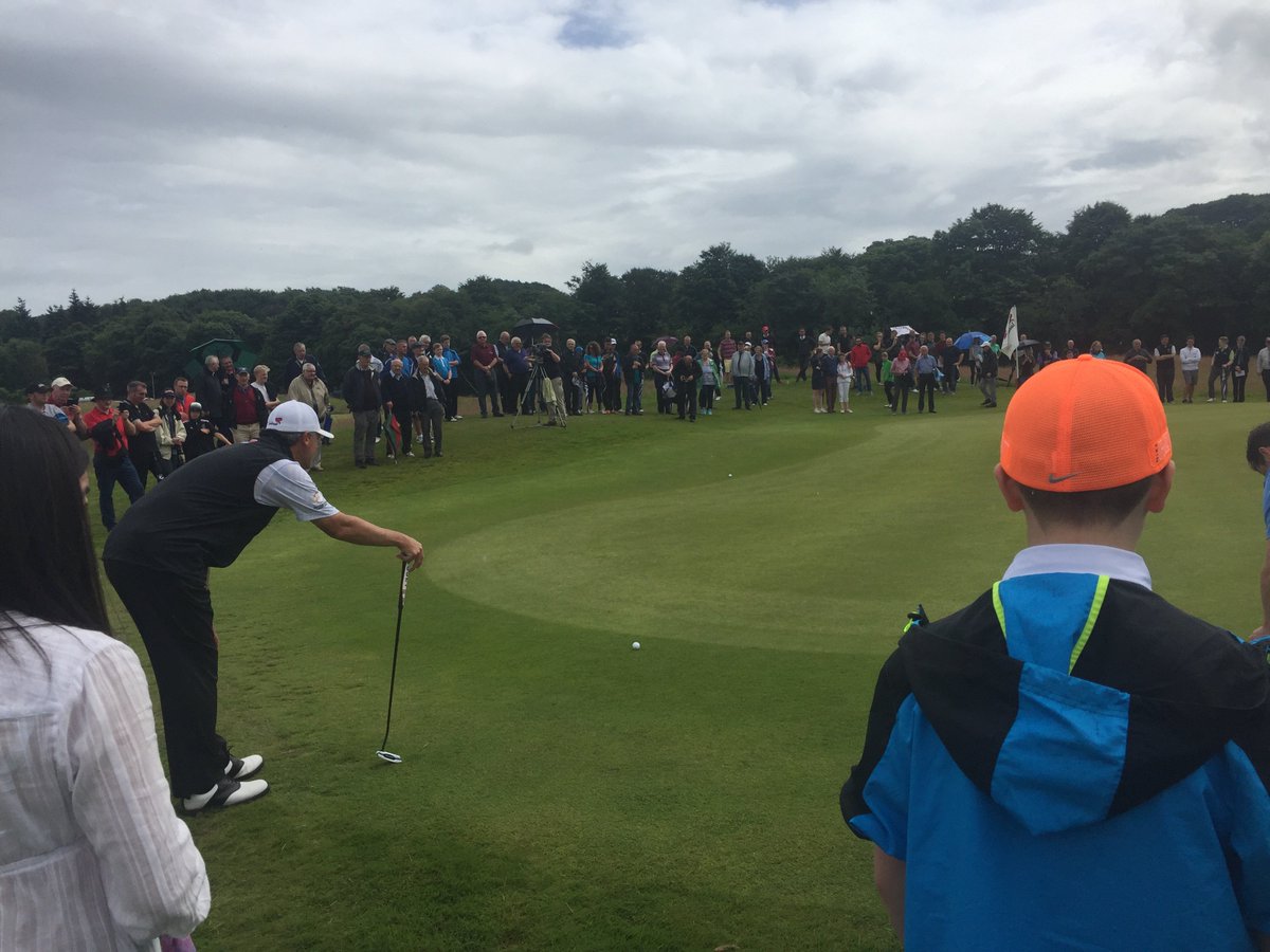 KaiAgency's tweet photo. Great day yesterday @PaulLawriegolf @PaulLawrieGC Exhibition Match with @Jean_VDV @JEAN_VD #practiceplayshopdine https://t.co/HOqQ3o6D6v