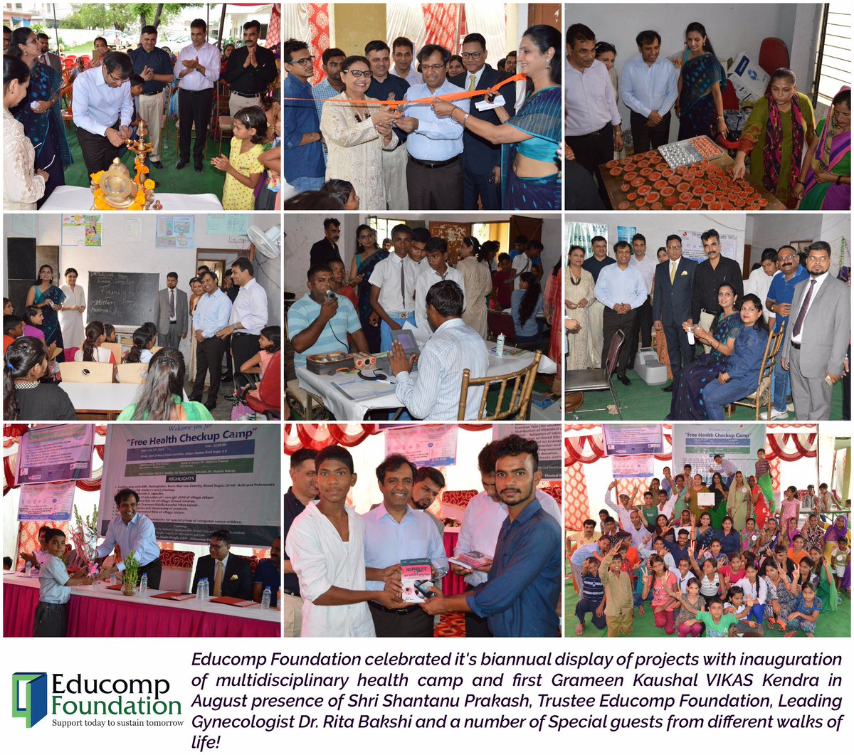supportef's tweet photo. Educomp Foundation puts Health , Education and skills first for Children and women in a community ! https://t.co/q5rYKNMg62