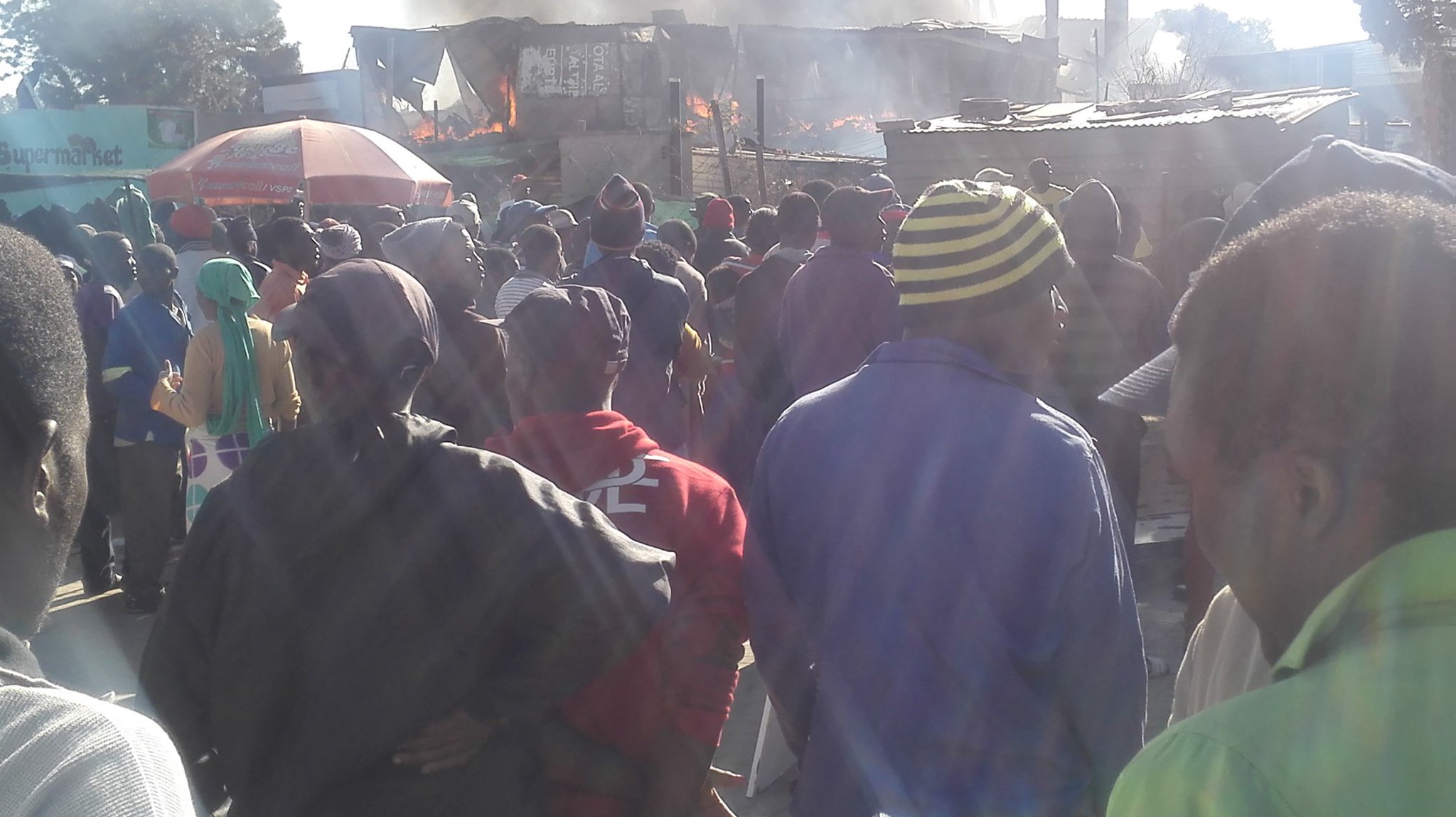 Chris Yelland on Twitter "Massive fire raging in Zandspruit informal settlement, just off