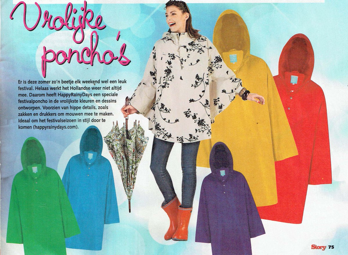 Deze week in <a href="/story_nl/">Story</a>: de #HappyRainyDays #poncho is ideaal voor het #festival seizoen!