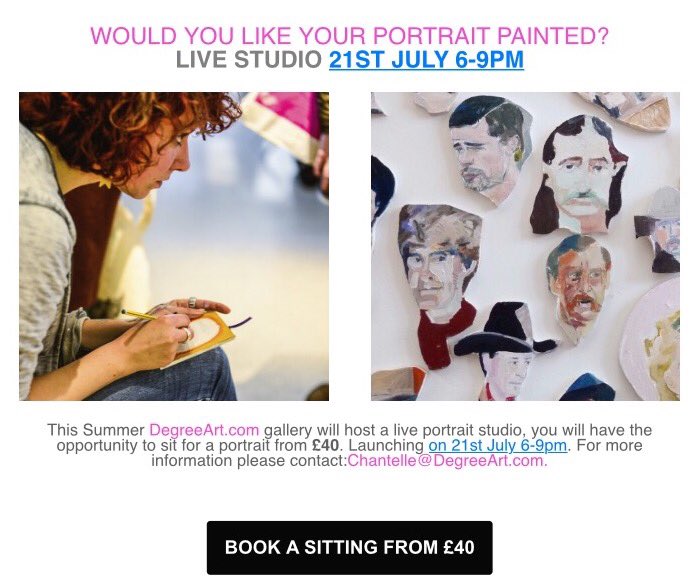 DegreeArt's tweet photo. Have your portrait painted, live by @EllieYoungArt at PV of #PORTRAIT16 this Thursday 6-9pm #portraiture #painting https://t.co/gG0SYkESjR