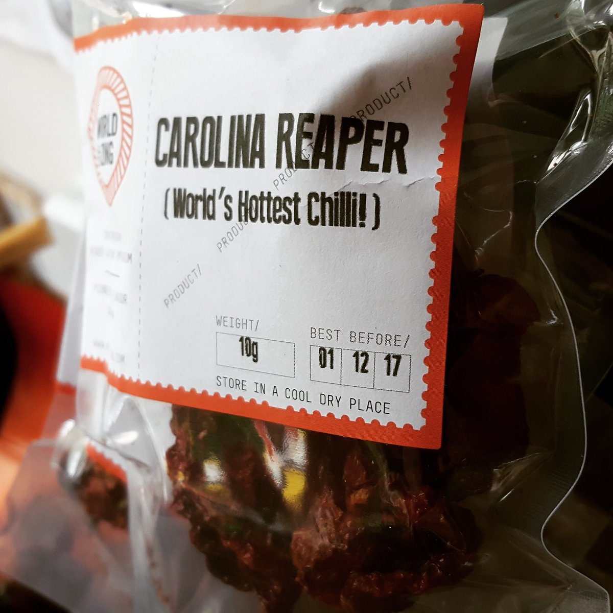 Just in stock now chilli-heads! The infamous Reaper by @WorldOfZing 

#carolinareaper #chillihappy