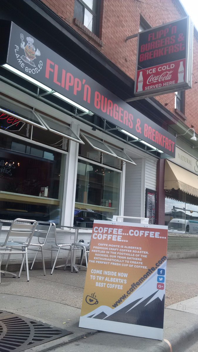 caffemonteAB's tweet photo. Flipp'n Burgers: Local families working together - what could be better? #caffemonte #flippnburgers #calgarycoffee https://t.co/y6WB9C5NIz