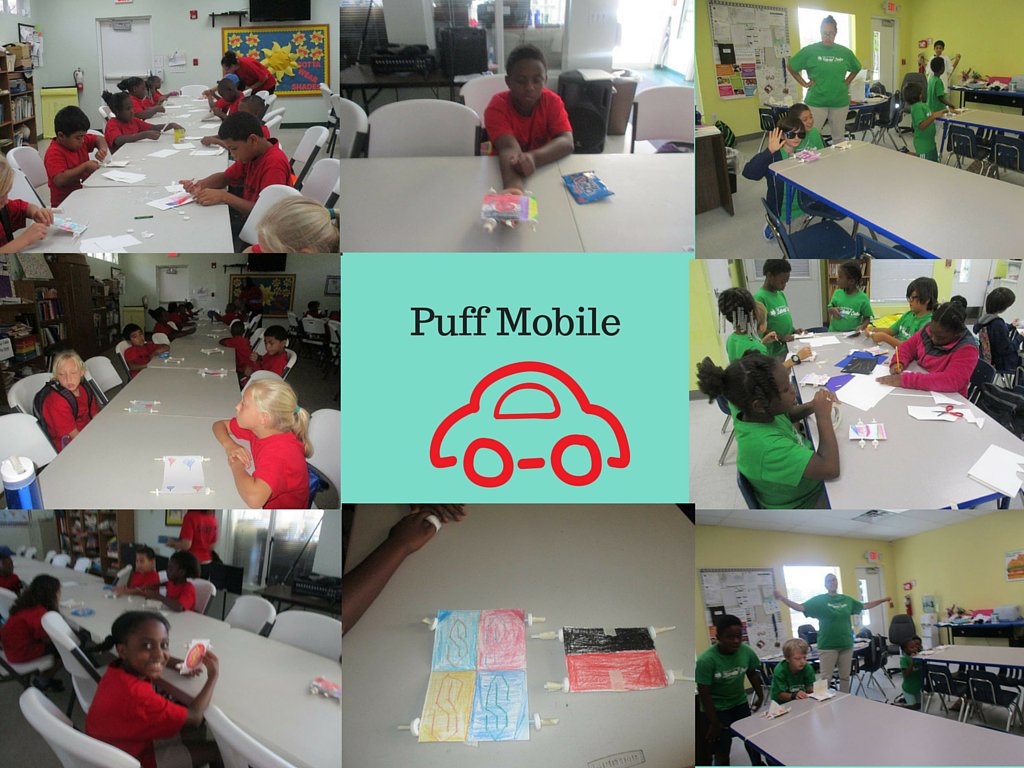 WestJupiterCG's tweet photo. #PuffMobile #STEAM Our campers enjoyed designing cars out of #paper #Straws &amp; #lifesavers candy and racing them! #Go https://t.co/2KPgt5UaHr