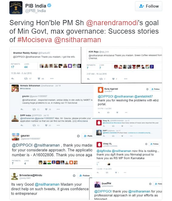 .#CitizenFirst w/ #TwitterSeva
Tweet w/ #mociseva 4 help related to <a href="/CimGOI/">Minister of Commerce and Industry</a> &amp; get prompt responses. Success stories👇