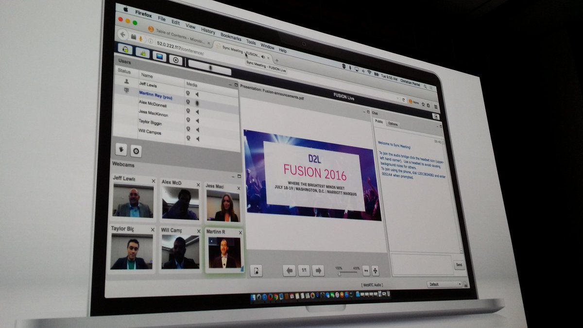 SusanJoakim's tweet photo. Virtual classrooms!  Feels like a gift from Santa.  Thank you. #D2LFusion https://t.co/yKJ7J8p0wF