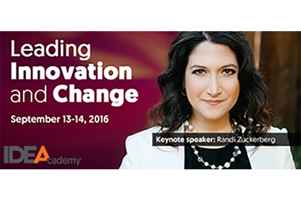 #IDEAcademy will feature keynote speaker Randi Zuckerberg. 
 <a href="/randizuckerberg/">Randi Zuckerberg 🤗</a> #Facebook
ideacademy.com