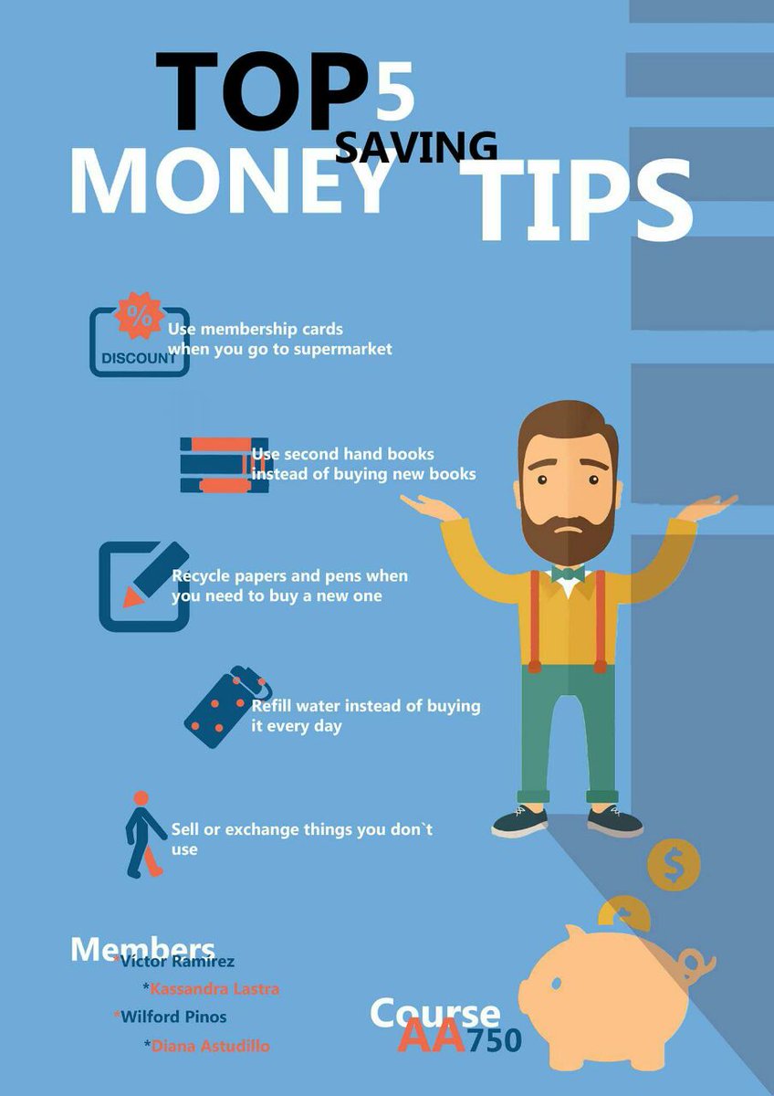 bravobravoug's tweet photo. #AA750 students from @celex_espol created an infographic with some tips for saving money #infographic #savingmoney https://t.co/vAZFXPLUzX