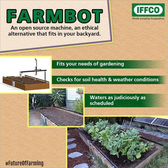 IFFCO_PR's tweet image. Next gen #FarmingTool - an open source alternative to current methods - The #FarmBot bit.ly/29S1qq5 #IFFCO