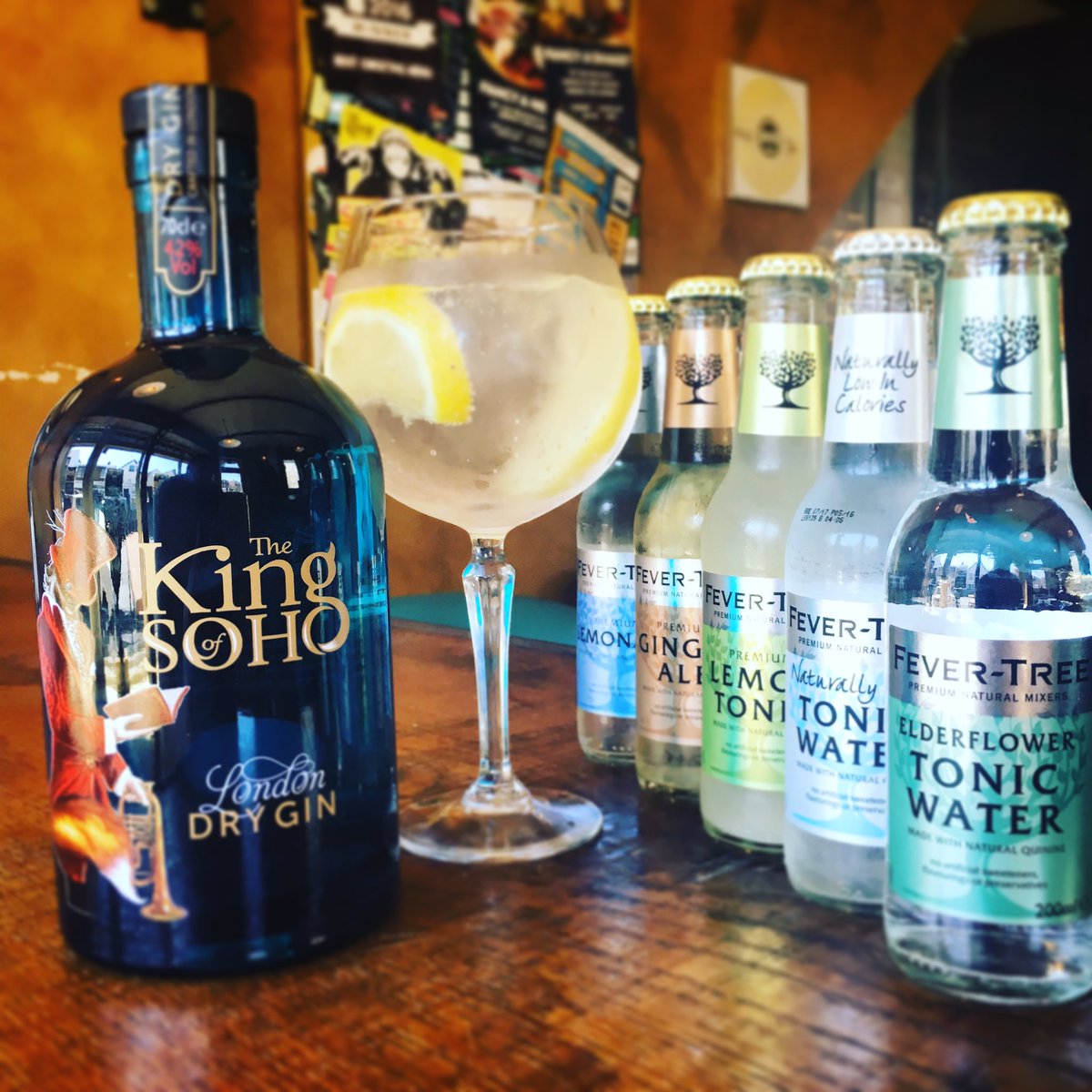 thelodgeware's tweet photo. Gin of the week is @TheKingofSoho served with Lemon wedge and @FeverTreeMixers #ware #hertford #gin #ginandtonic https://t.co/t5MgJ2pCHz