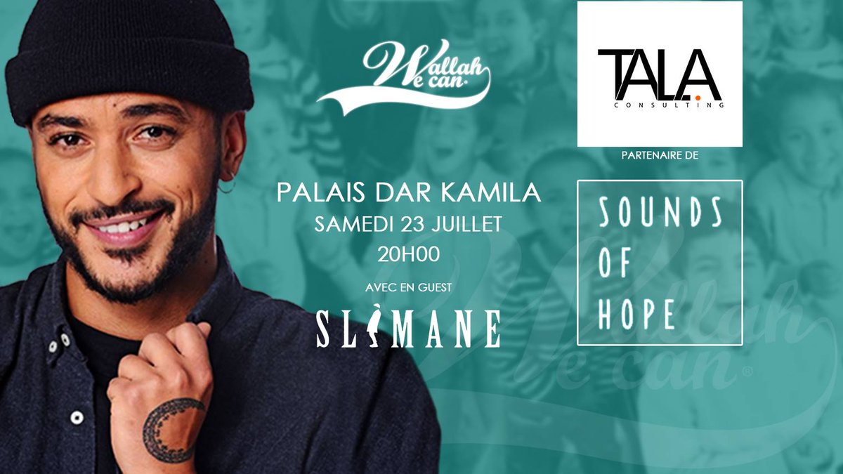 Tala_Consulting's tweet photo. Tala Consulting est heureuse de soutenir l'action de Wallah We Can et de participer à la soirée "Sounds Of Hope". https://t.co/moexo2K8AX