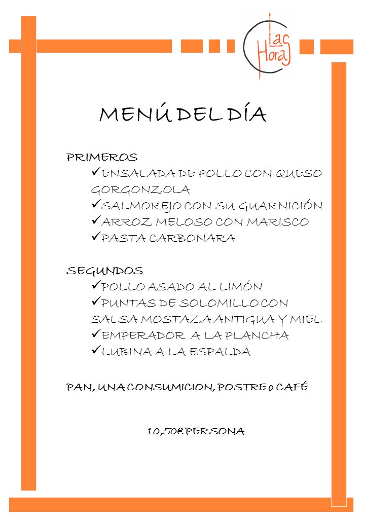rest_las_horas's tweet photo. #Menú alegre y variado para hoy!! #gastronomia sana #sanchinarro! https://t.co/2VSbLivMTw