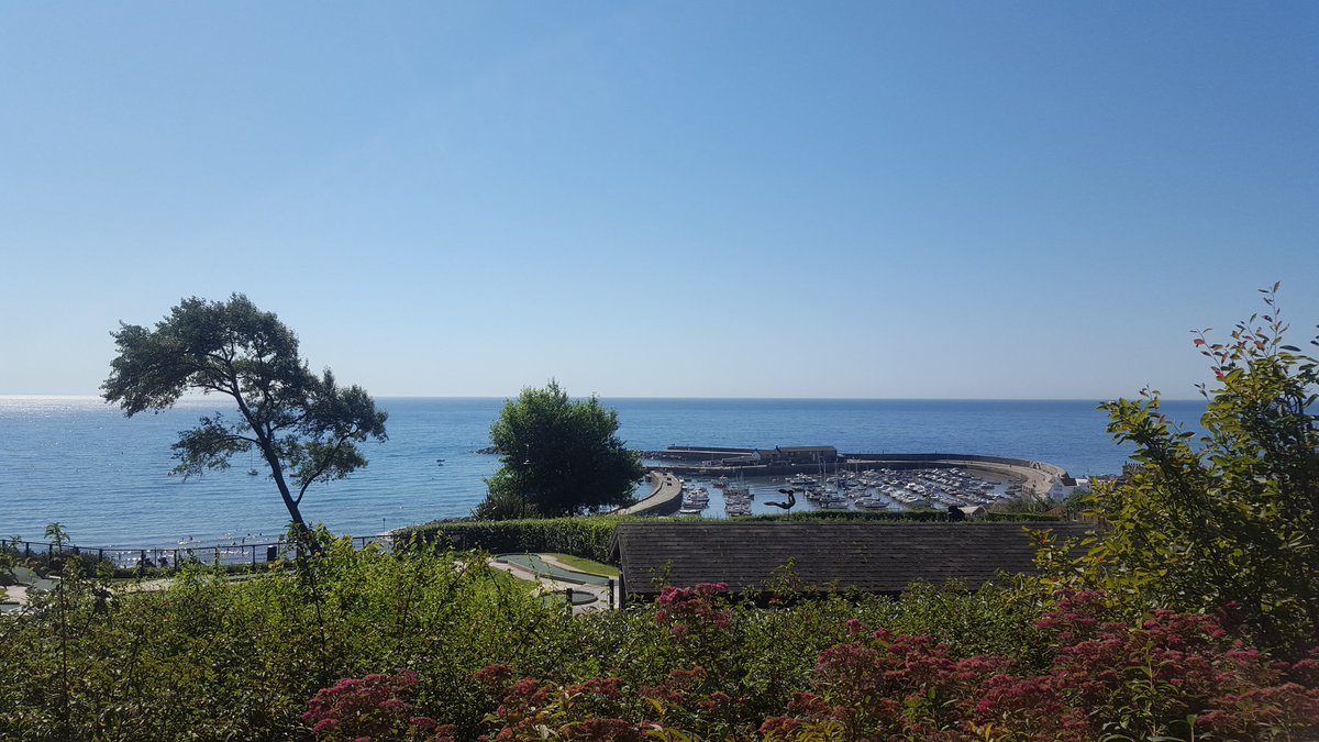LesTranter's tweet photo. Lovely  view overlooking Lyme Regis https://t.co/GX1deAwszA