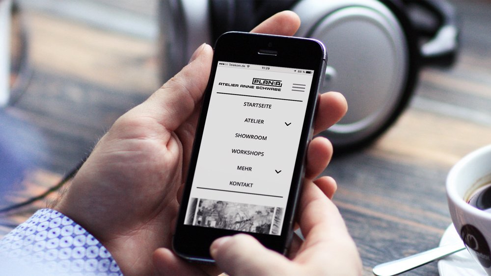 Am Wochenende ging unsere aktuellste Kreation online - die Website für das Atelier PLAN:A ebmedien.de/blog/responsiv…