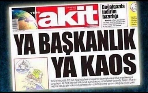 CicekFeza's tweet photo. Bu manşeti de unutmayalim: Kaos #15TemmuzDarbeTiyatrosu https://t.co/ioytmwrQ0B