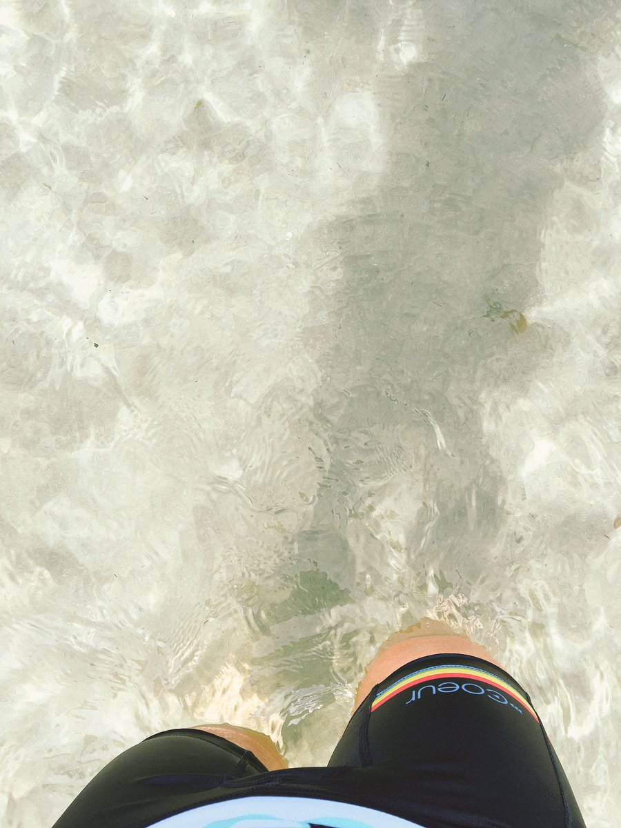 helamurray's tweet photo. Off bike &amp; legs into the sea. 3 hrs in the saddle in Coeur tri shorts. Get yours from Kyra Sports @KyraSports https://t.co/6iA3n0vrlK