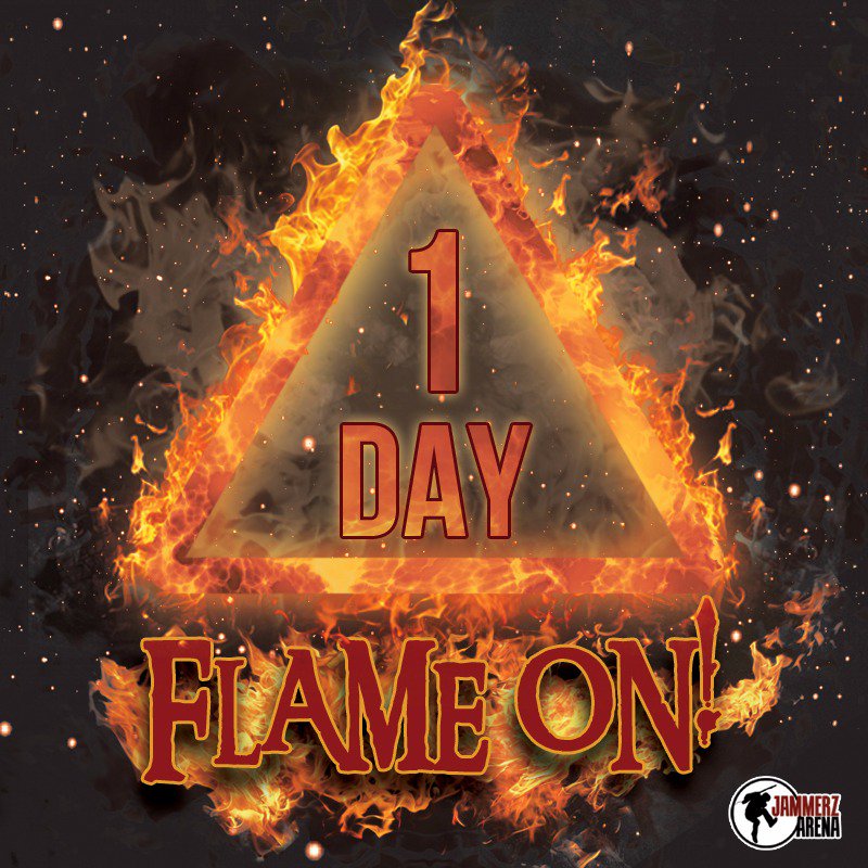 phenomeneon's tweet photo. JUST 1 MORE DAY to #FLAMEONBYJA WE CAN'T WAIT TO SEE Y'ALL!! Will u be there?? #JAMMERZARENA https://t.co/z1aXcI1T3f https://t.co/7dkRYBpv4g