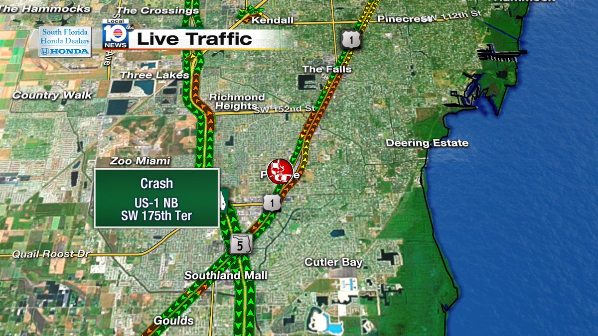 Crash on US-1 NB & SW 175th Ter #TRAFFIC #MIAMI https://t.co/iGFi9ErTlO