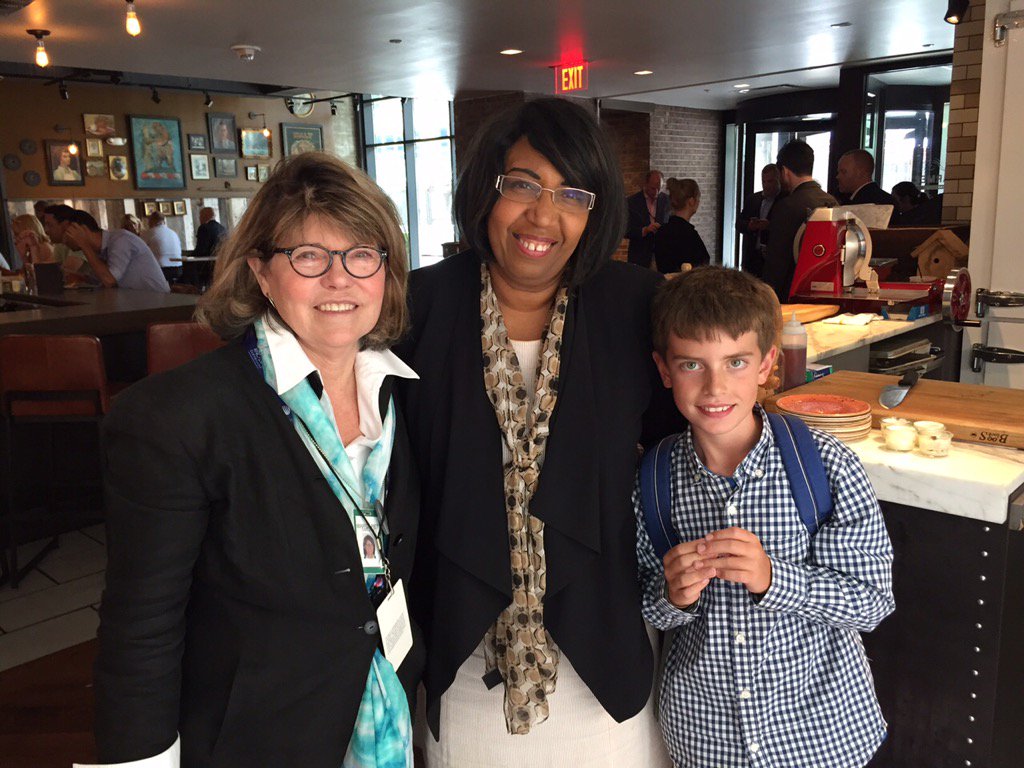 CandyCarson_'s tweet image. Guess who I bumped into in Cleveland?  Margaret Carlson (Bloomberg) and her grandson Ben.