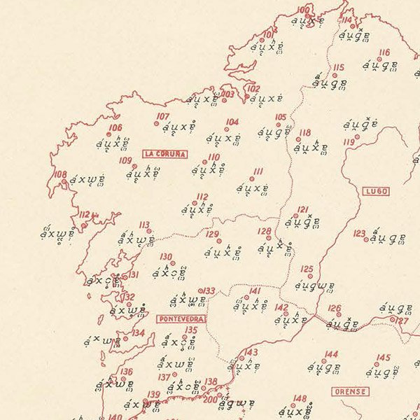 PortalPalabras's tweet photo. Os mapas do #ALPI son radiografías das palabras na Península. Esta semana en #ligazóns
https://t.co/IGsFfXPBlv https://t.co/98bmT4a8i2