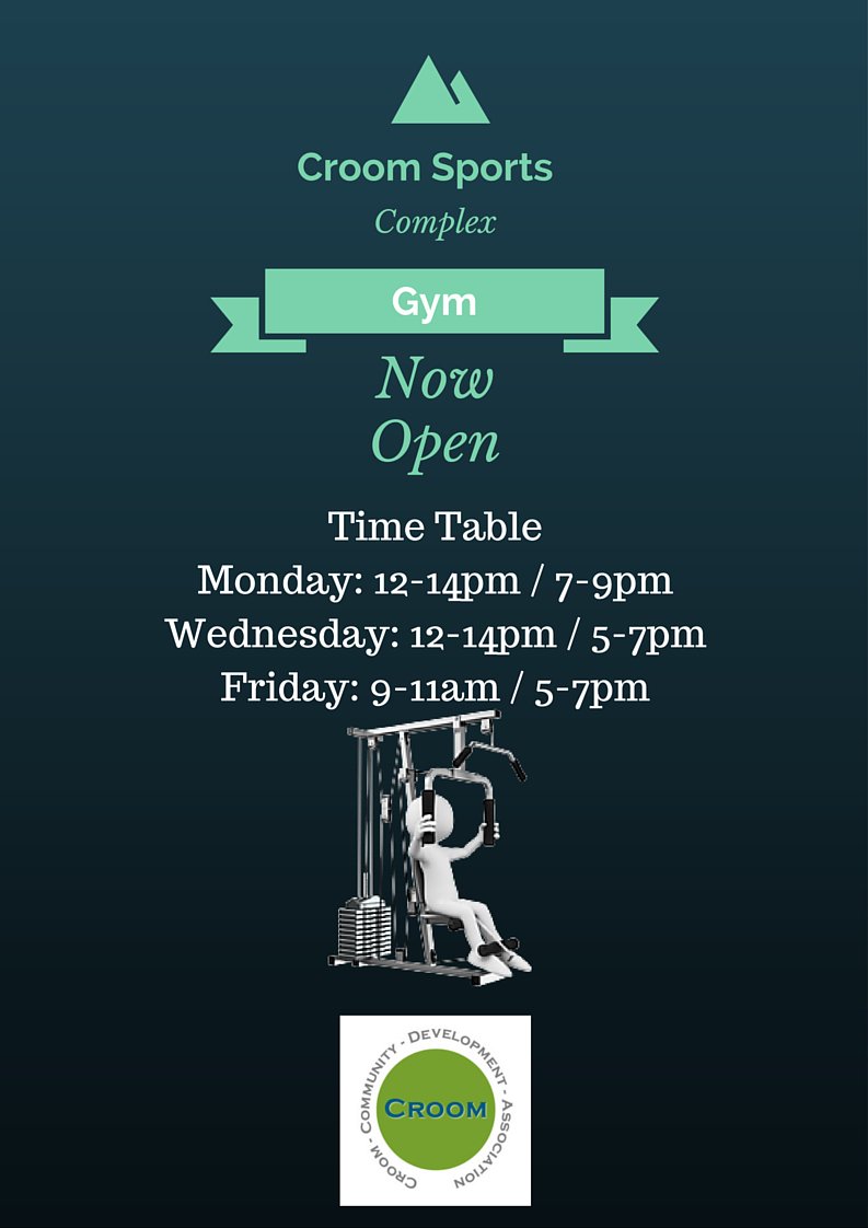 Our New Gym is now open in the Sports complex croom <a href="/CroomCommunityC/">Croom Sports Complex</a>