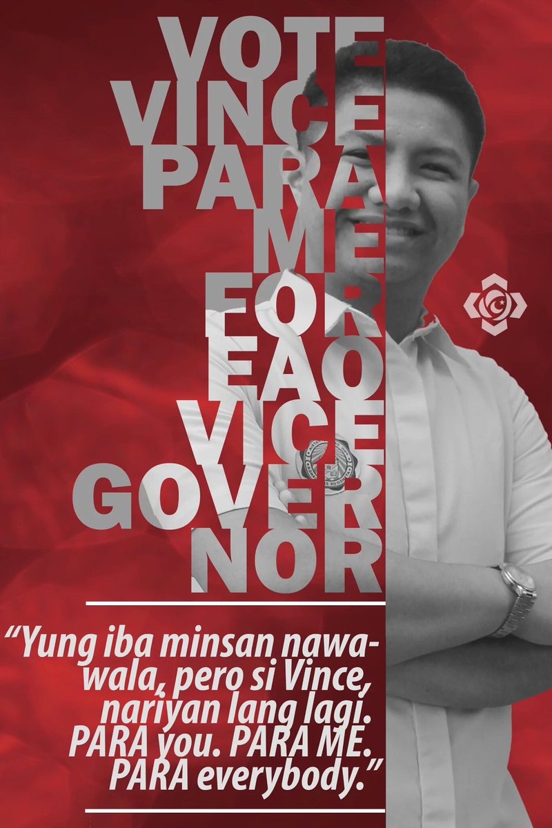 USADAdZU's tweet photo. VINCE PARAME FOR EAO VICE GOVERNOR.
#USAD2016 https://t.co/gl8SWDVIIY