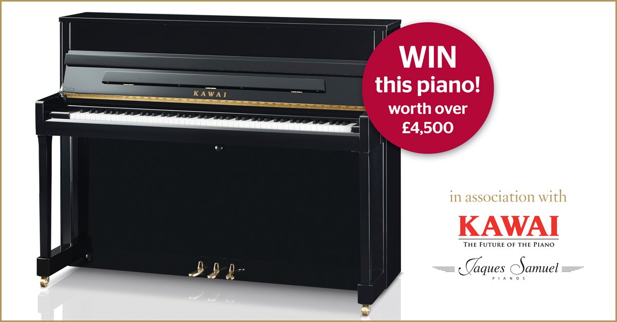Win a piano worth over £4,500, in partnership with @KawaiPianos & @JaquesSamuel bit.ly/2a4Dm6P #competition
