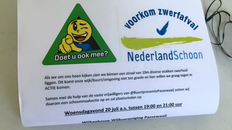 TielTipTop's tweet photo. Morgen te gast tijdens #opschoonactie #Passewaaij. Verzamelen om 19:00uur bij het wijkgebouw. #LOD2016 #TielTipTop https://t.co/6RyHNzMXwS