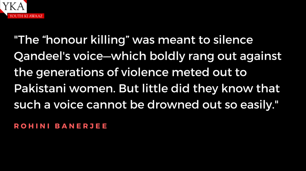 YouthKiAwaaz's tweet photo. Rest in Power, Qandeel. Your spirit will continue to shine on and smash the patriarchy: https://t.co/Gg9HKXkK1v https://t.co/9UG9WREQjc