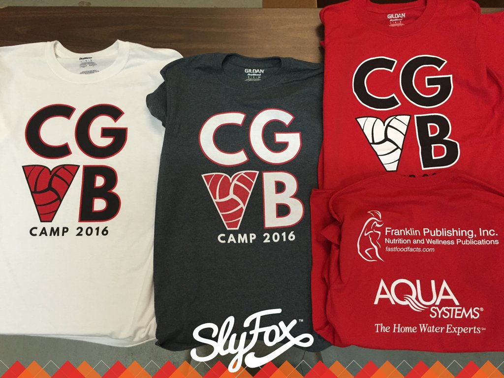 SlyFoxCreative's tweet photo. Glad we could provide shirts for the @CenterGroveVB camp last week! Bump, set, spike! @CGSportsNetwork #volleyball https://t.co/33DV9iwSzx