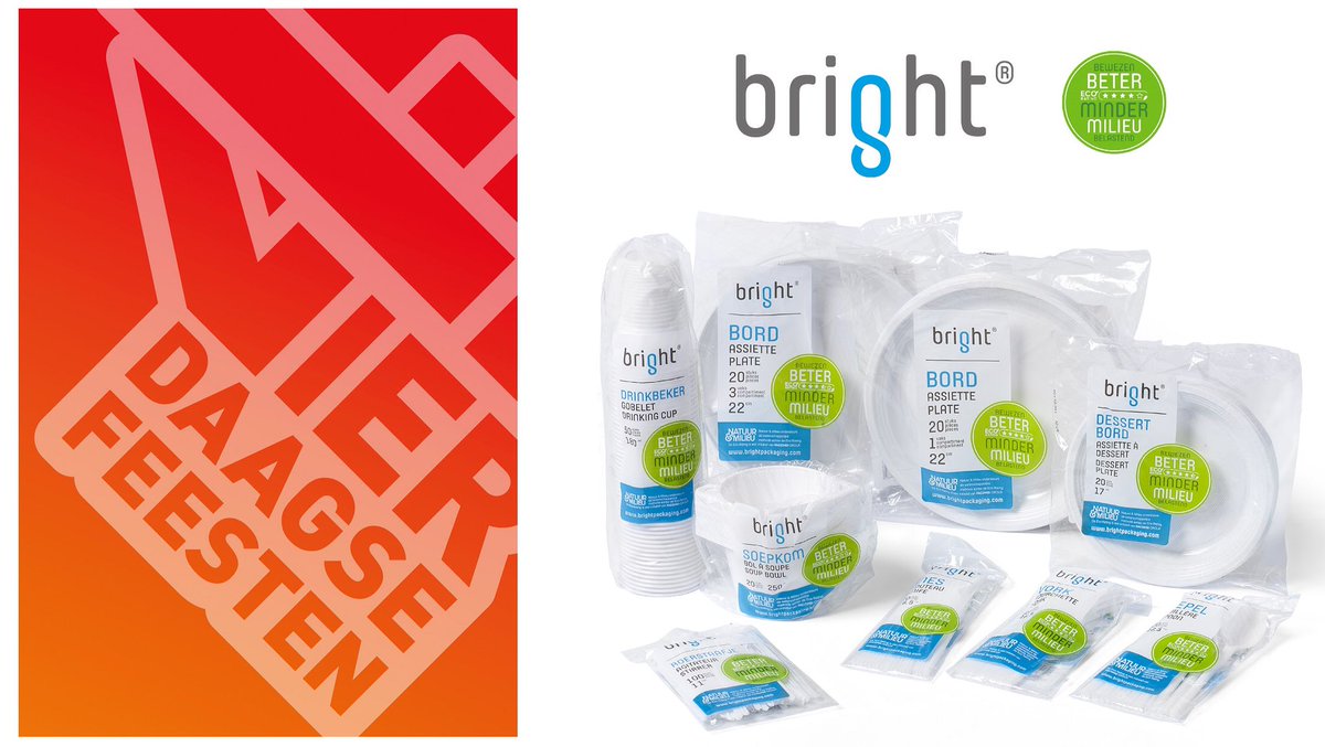 BrightPackaging's tweet photo. Bright Packaging -official partner Duurzaamheid &amp; Innovatie #vierdaagsefeesten- wenst alle deelnemers a bright day! https://t.co/x6vP2JYYdy