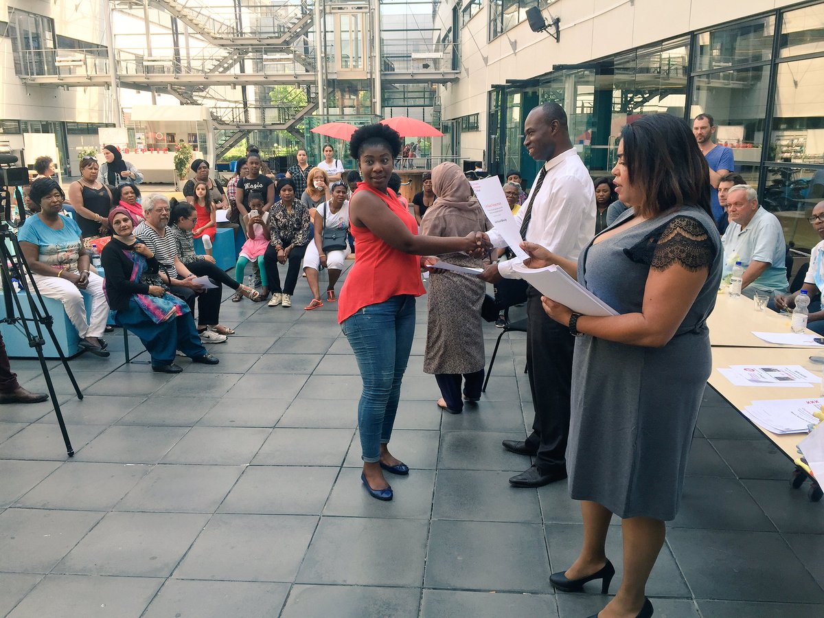 Cycling_Embassy's tweet photo. Supported by @AmsterdamNL the women are given a cycling certificate, so proud they can now cycle everywhere! 👏🏼🚲 https://t.co/seapaEwVRN