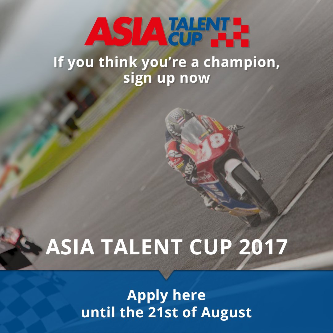 If you think you’re a champion, sign up now! Asia Talent Cup 2017! Apply here: bit.ly/29Kzsgh