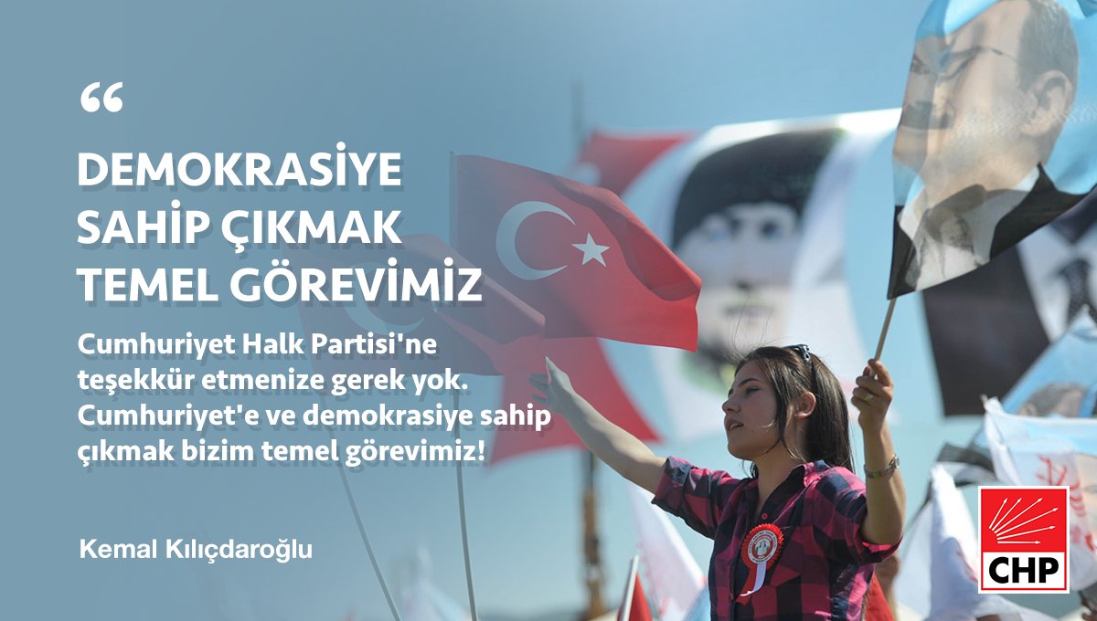 Genel Başkanımız <a href="/kilicdarogluk/">Kemal Kılıçdaroğlu</a>: Demokrasiye sahip çıkmak temel görevimizdir.