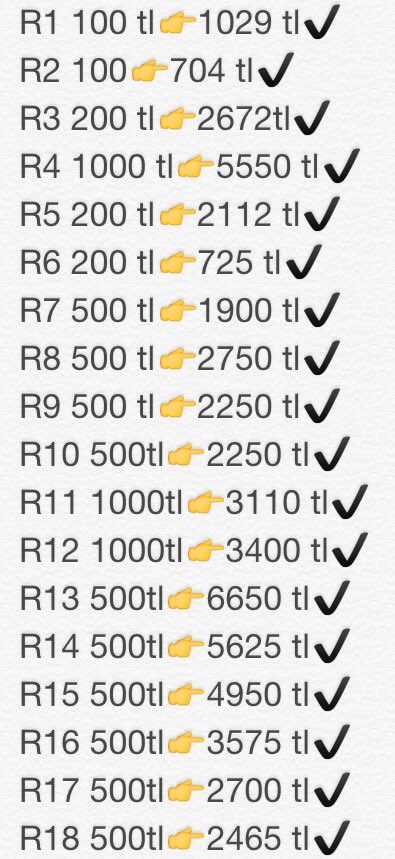 18.Seriyide yine lost yazmadan çok iyi bir kârla kapattık desteğe devam🃏🔮🍀

Emeğimize destek için rt'nizi alalım🃏🍀♻️