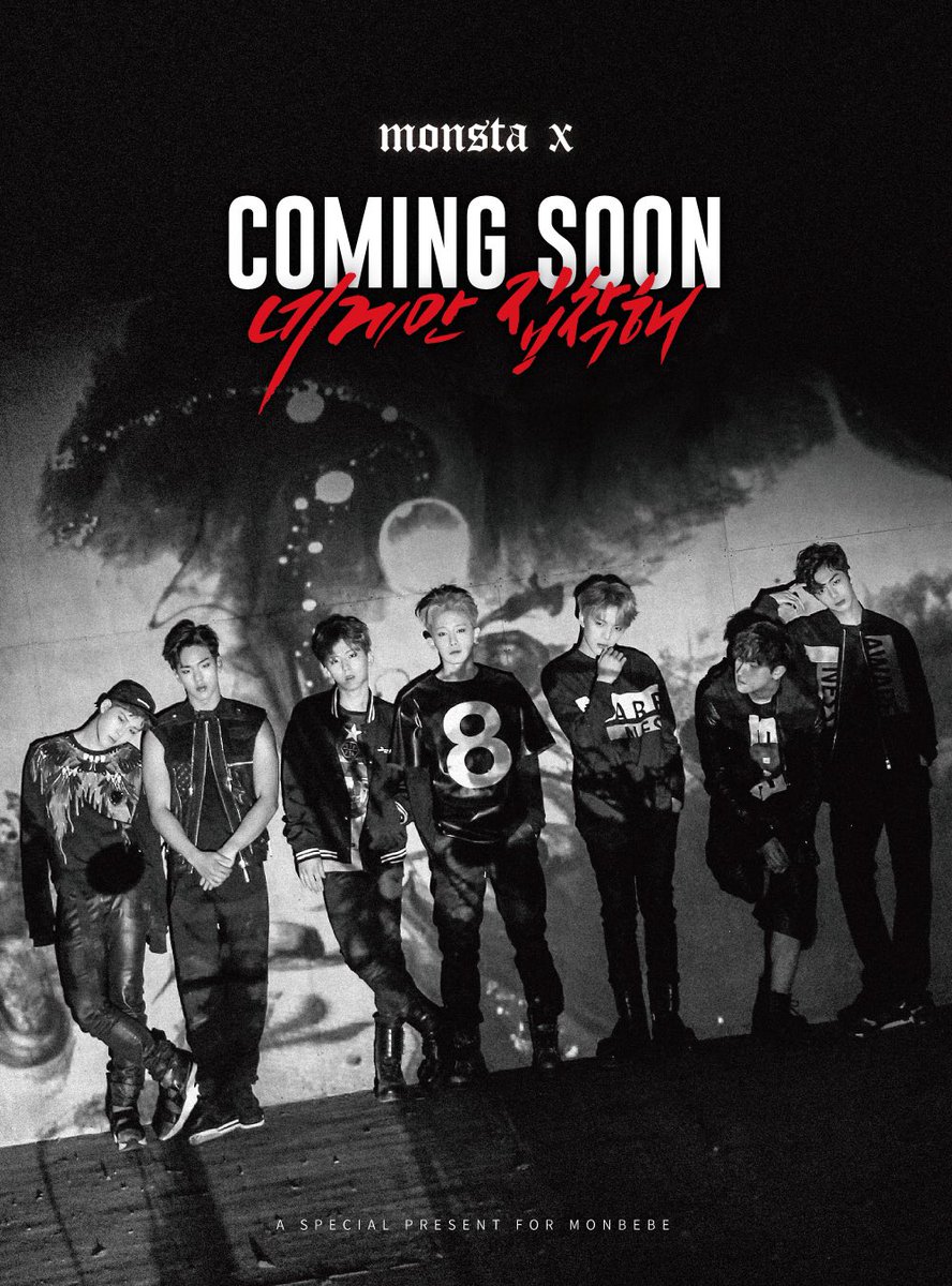 OfficialMONSTAX's tweet photo. [#MONSTA_X]
1608XX #네게만집착해 COMING SOON‼️
#A_Special_Present for #MONBEBE
#몬스타엑스 #네게_완전히_빠진_나 https://t.co/Exj8UthAXS