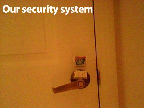 SecurityCompare's tweet photo. Don't be this guy. Get a proper security system. https://t.co/ckpDsVtXuF