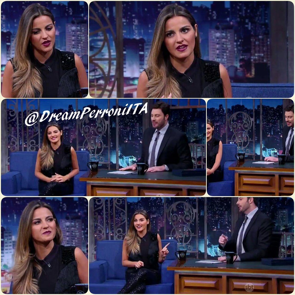 DreamPerroniITA's tweet photo. #FOTOS3 :Maite Perroni [@MaiteOficial]  entrevista con @DaniloGentili en programa @TheNoiteOficial en @SBTonline https://t.co/6baBskbxnU