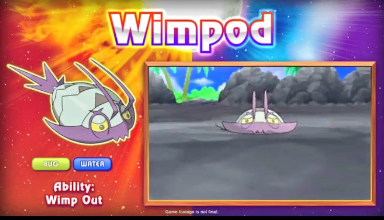 Pokemon_Days's tweet image. New #Pokemon revealed for "Pokemom Sun and Moon" ☀️🌙Wimpod, Bounsweet, Comfey and Mudsdale.