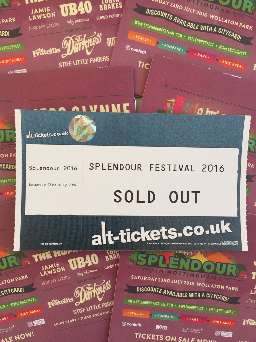 alttickets's tweet photo. SPLENDOUR 2016 NOW SOLD OUT! ☀️🎉🎈 For those of you lucky enough to get tickets, see you on Saturday! #AltatSplendour https://t.co/9E1jIra71L