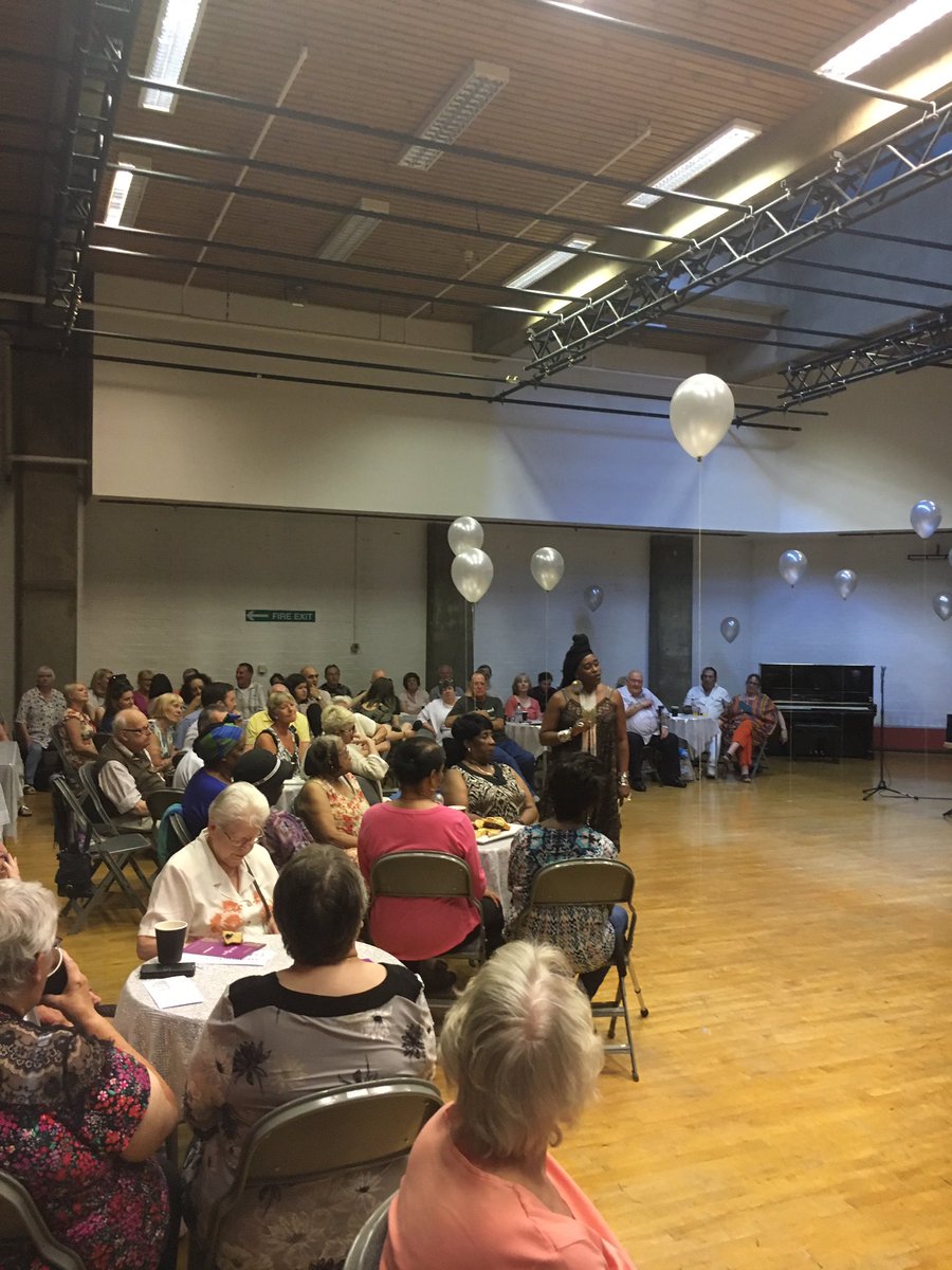 LeedsPlayhouse's tweet photo. Khadijah Ibrahiim &amp; the ladies of Chapeltown sharing stories #openseason @OlderEnsemble What Is It Like To Be You? https://t.co/KDqpGCud1k