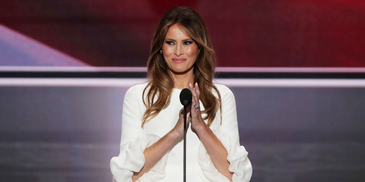 Cosmopolitan's tweet photo. Melania Trump Gave a Heartfelt Speech at the Republican National Convention https://t.co/zc6jOVzg7v https://t.co/6Llr6VoqU2