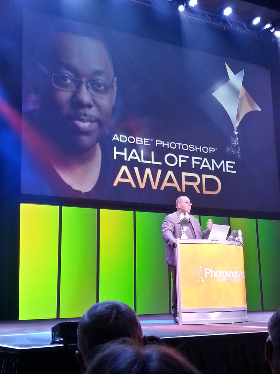 Amy_K_Williams's tweet photo. Congrats @terrylwhite this year's Adobe PS Hall of Famer! You deserved it! #PSW2016 @KelbyOne @PhotoshopWorld_ https://t.co/zcSFKoN4a5
